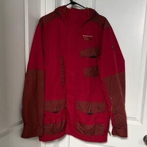 Mountain Hardwear Red and Brown Ski Jacket